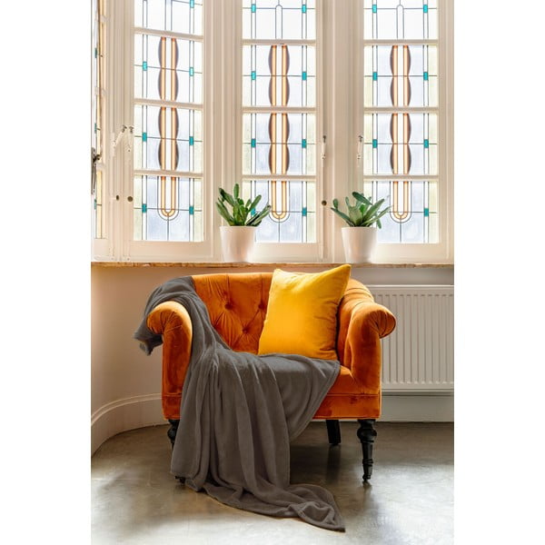 Pelēka mikroplīša sega Tiseco Home Studio, 130 x 160 cm-image-1