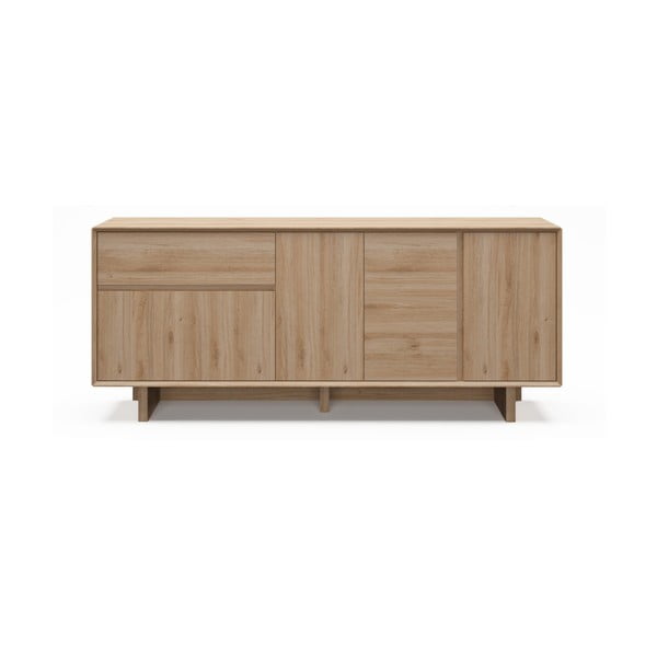 Dabīga toņa kumode ar ozolkoka imitāciju 180x76x45 cm Carpi – Marckeric