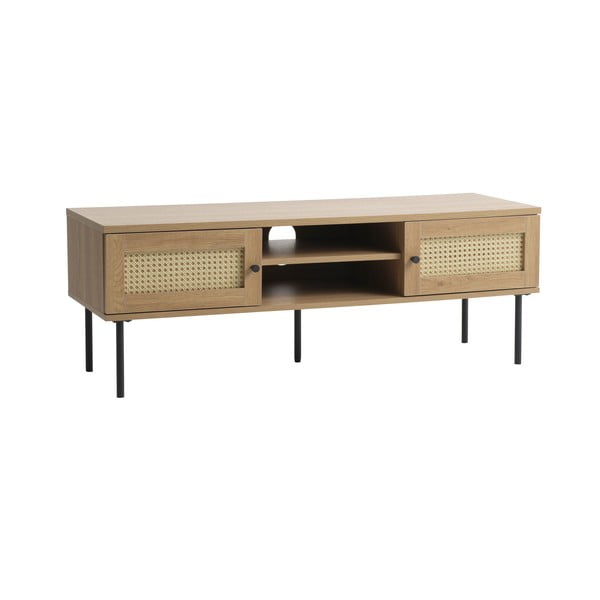 Dabīga toņa TV galdiņš ar ozolkoka imitāciju 120x43 cm Pensacola – Unique Furniture-image-4