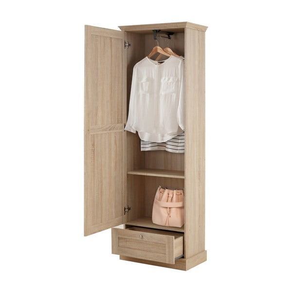 Dabīga toņa drēbju skapis ar ozolkoka imitāciju 60x180 cm Binz – Støraa-image-4