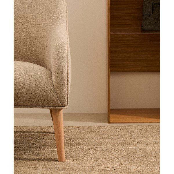 Bēšs atpūtas krēsls Bobly – Kave Home-image-2