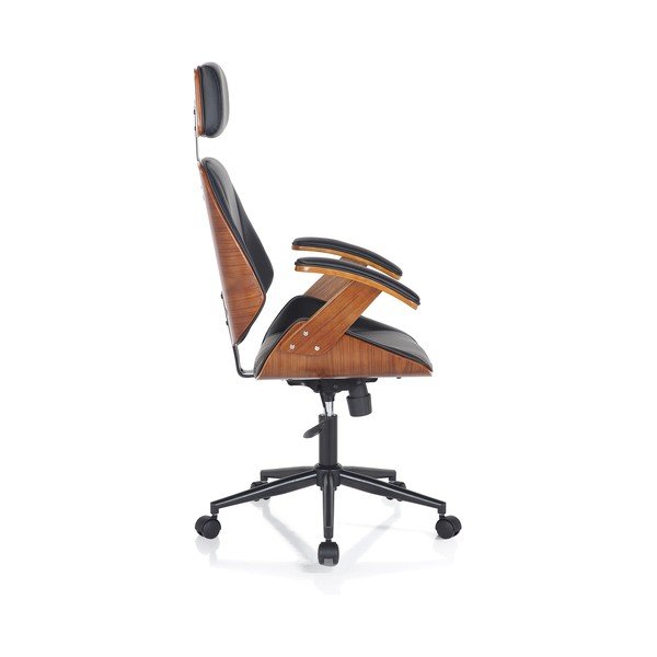 Melns mākslīgās ādas biroja krēsls Visby – Tomasucci-image-3