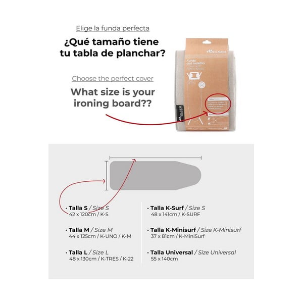 Gludināmā dēļa pārvalks 140x55 cm Universal – Rolser-image-1