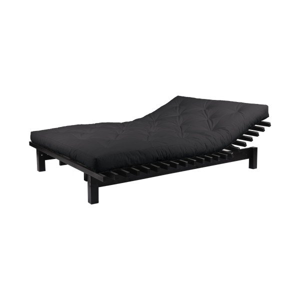 Divguļamā gulta no priedes koka ar matraci Karup Design Blues Comfort Mat Black Black, 160 x 200 cm-image-3