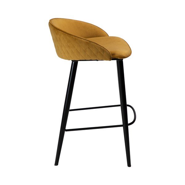 Dzeltens samta bāra krēsls DAN-FORM Dānija Dual, augstums 91 cm-image-4