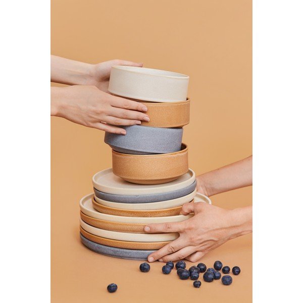 Bēšu keramikas trauku komplekts (12 gab.) Bonami Selection Malia-image-3