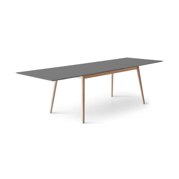 Antracīta pelēks/dabīga toņa izvelkams ēdamgalds 100x210 cm Meza – Hammel Furniture-image-1