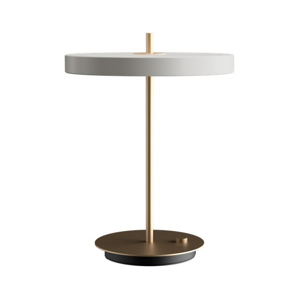 Gaiši pelēka LED galda lampa ar regulējamu spilgtumu un metāla abažūru (augstums 41,5 cm) Asteria Table – UMAGE