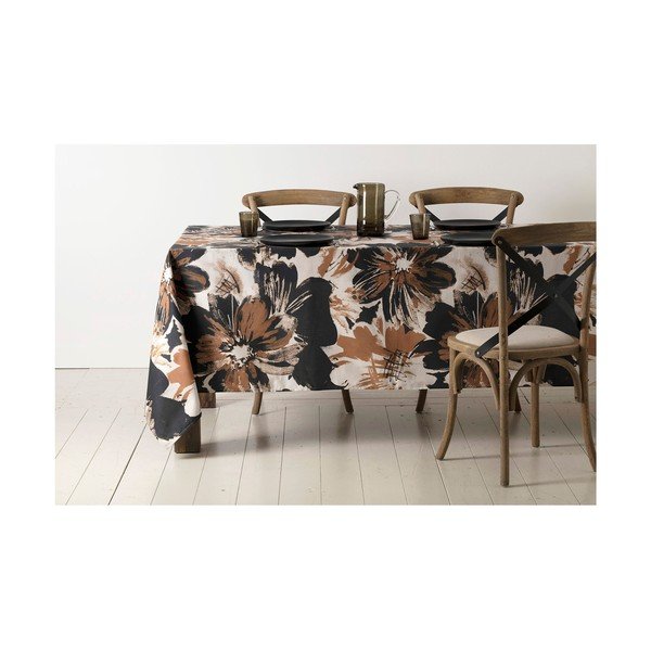 Kokvilnas galdauts 160x160 cm Fleurs – Côté Table