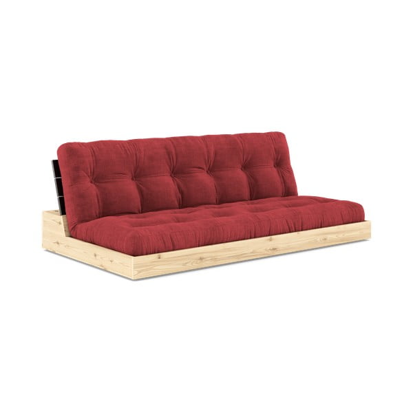 Sarkans velveta izvelkamais dīvāns 196 cm Base – Karup Design