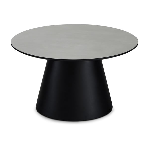 Melns/gaiši pelēks žurnālgaldiņš ar marmora imitācijas galda virsmu ø 80 cm Tango – Furnhouse