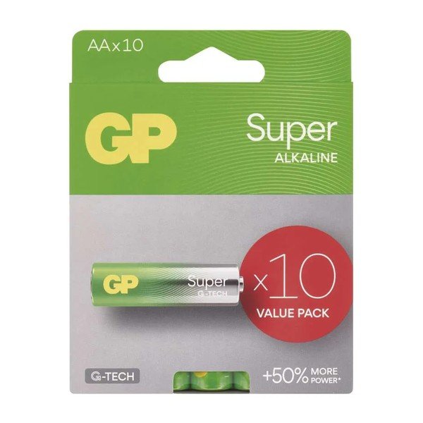 Sārmu baterijas 10 bateriju komplektā GP Super AA - EMOS-image-1