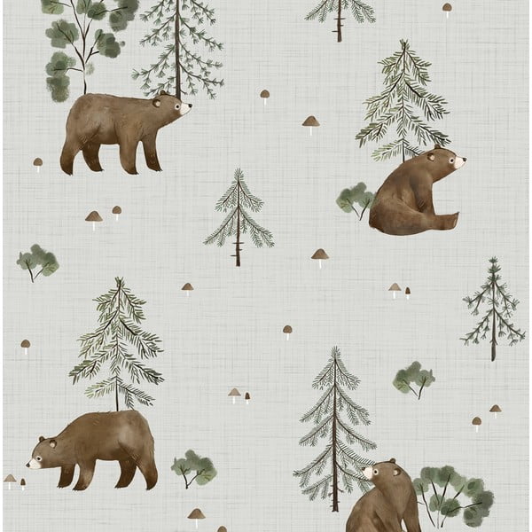 Bērnu tapetes 10 m x 50 cm Mountain & Bears – Lilipinso