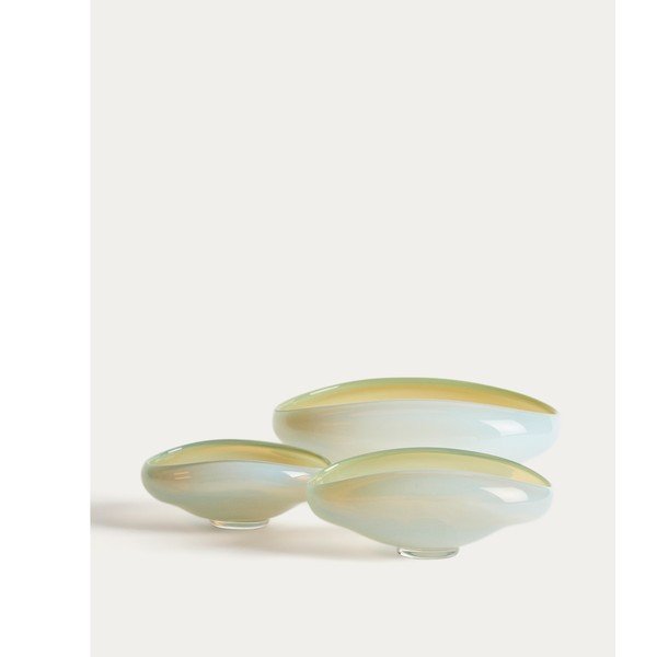 Stikla dekoratīva bļoda 14x19 cm Nodila – Kave Home-image-3