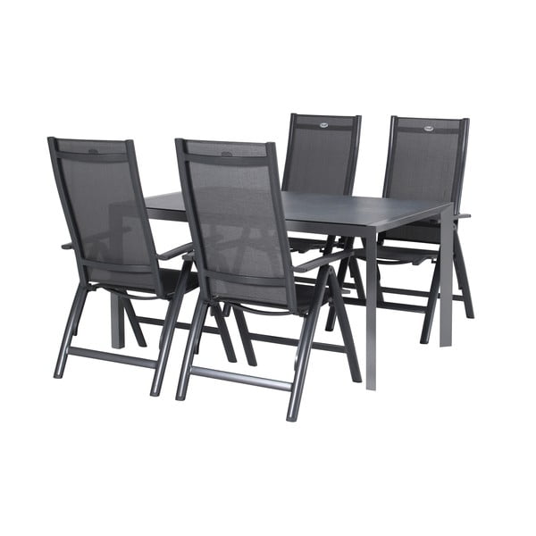 Tumši pelēks metāla dārza krēsls Aruba – Hartman-image-2