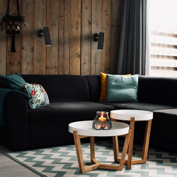 Melna sienas lampa SULION Milan, augstums 17 cm-image-2