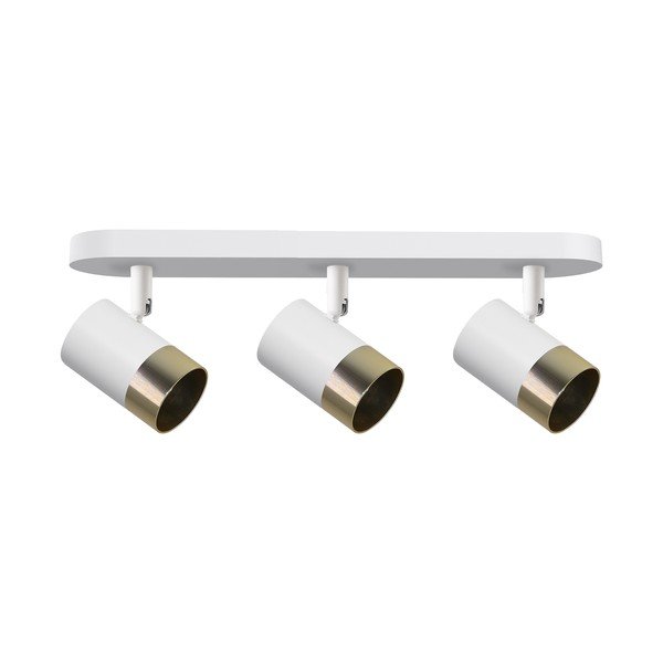 Balta/zelta krāsas griestu lampa ar metāla abažūru 44x5,5 cm Tobi – Candellux Lighting
