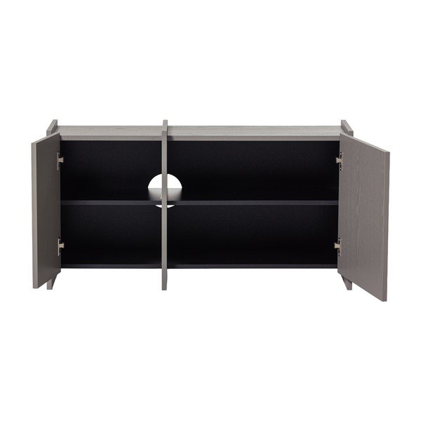 Pelēks TV galdiņš ar oškoka imitāciju 102x53x44 cm Brock – WOOOD-image-3