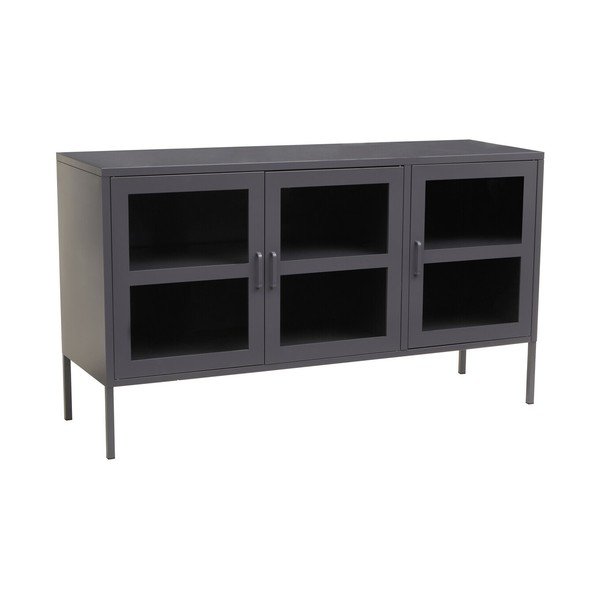 Pelēka tērauda vitrīna 140x80x45 cm Acier – Premier Housewares