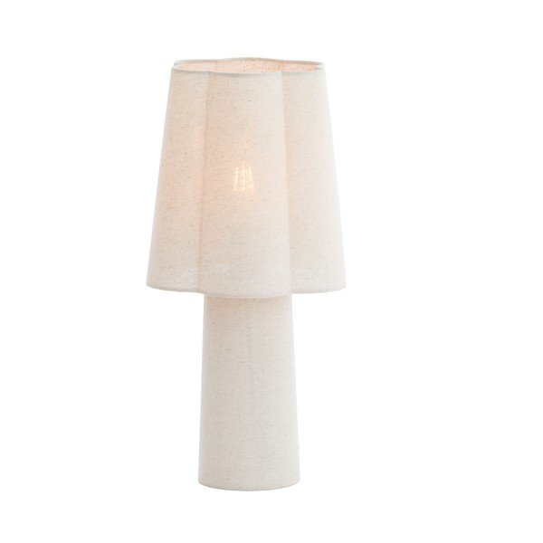 Balta galda lampa ar auduma abažūru (augstums 50 cm) Musaby – Light & Living-image-1