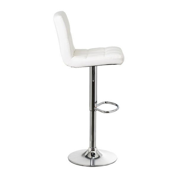 Balti mākslīgās ādas bāra krēsli ar regulējamu augstumu (2 gab.) (sēdekļa augstums 93 cm) – Casa Selección-image-1