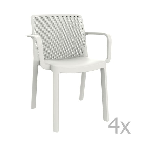 4 baltu dārza krēslu komplekts Resol Fresh