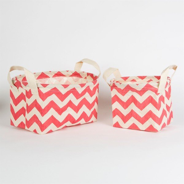 2 rozā Sass & Belle Chevron grozu komplekts-image-2