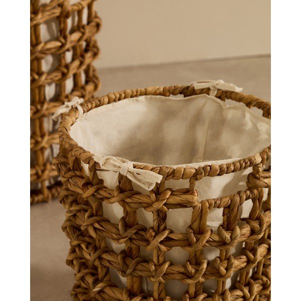 Uzglabāšanas grozi (2 gab.) no ūdens hiacintes ø 38x38 cm Dilam – Kave Home-image-2