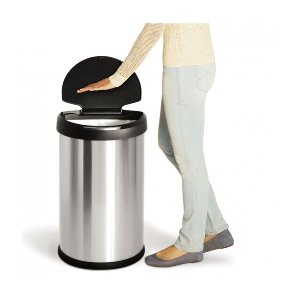 Simplehuman sudraba bezskārienu atkritumu tvertne, 45 l-image-3