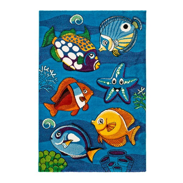 Zils bērnu paklājs Universal Underwater, 120 x 170 cm