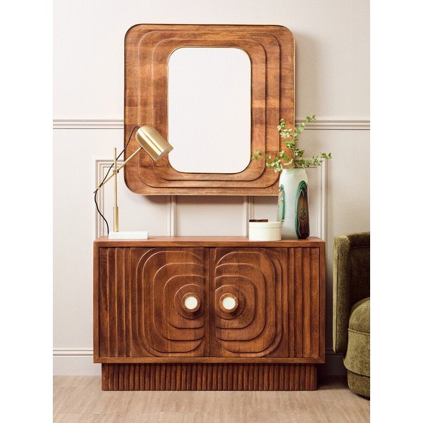 Tumša dabīga toņa mango masīvkoka kumode 40x75x116 cm Sangar – Premier Housewares-image-1