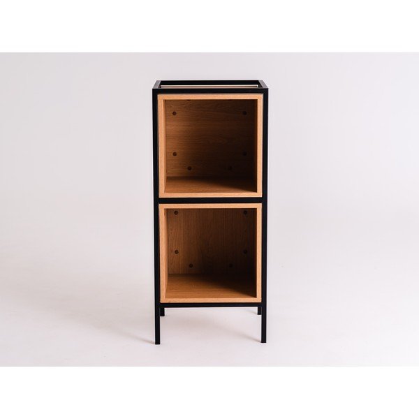 Melns ozolkoka imitācijas grāmatplaukts 45x102 cm Skap – CustomForm-image-2