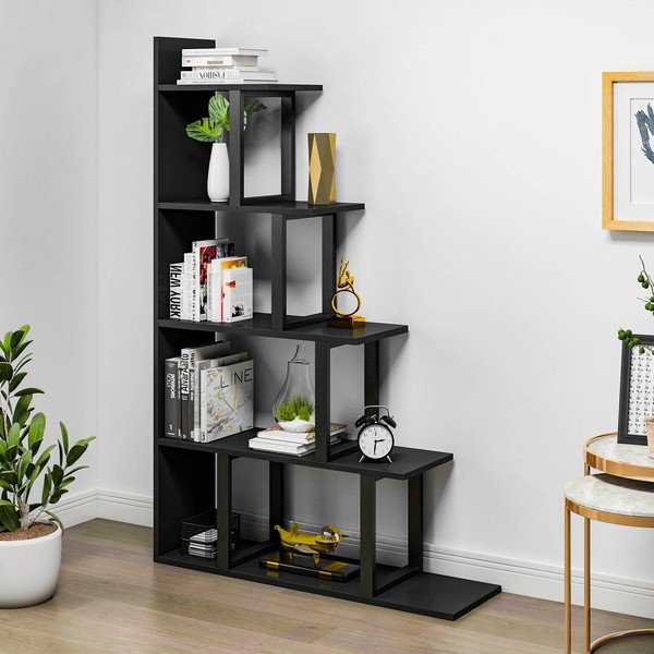 Melns plaukts 100x164 cm Step – Kalune Design-image-3