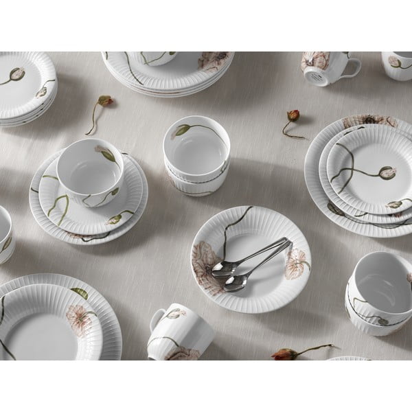 Balts porcelāna šķīvis Kähler Design Hammershøi Poppy, ø 22 cm-image-3