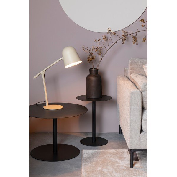 Melns metāla apaļš žurnālgaldiņš ø 60 cm Snow – Zuiver-image-1