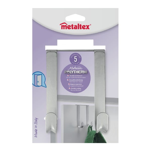 Durvju pakaramais ar 2 āķiem Metaltex, garums 14 cm-image-2