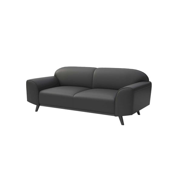 Tumši pelēks ādas dīvāns 193 cm Nesbo – MESONICA-image-2