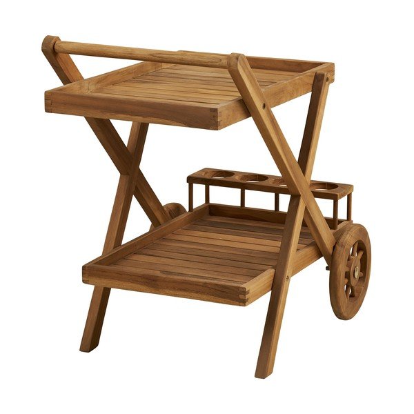 Masīvkoka servēšanas galdiņš uz riteņiem 50x86 cm Pasaku – House Nordic-image-3