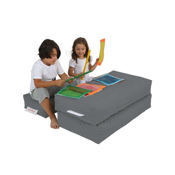 Pelēks bērnu dīvāns 100 cm Nier – Floriane Garden-image-2