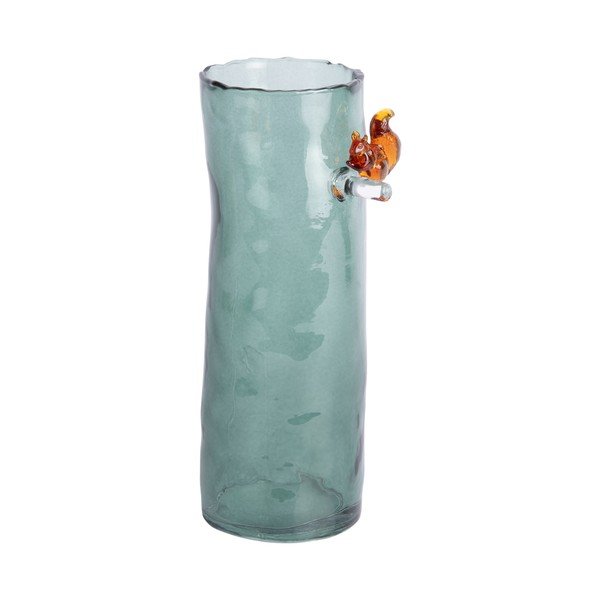 Tumši zaļa stikla vāze (augstums 15 cm) Squirrel On Branch – PT LIVING