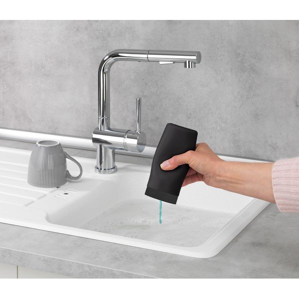 Melns silikona ziepju dozators Wenko Easy Squeez-e-image-1