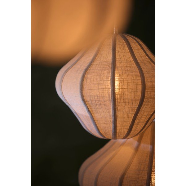 Krēmkrāsas piekaramā lampa ar auduma abažūru ø 10 cm Sukau – Light & Living-image-1