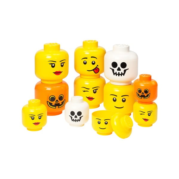 Dzeltena uzglabāšanas kaste LEGO® Silly Head, ⌀ 16,3 cm-image-2