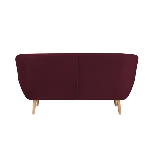 Bordo sarkans divvietīgs dīvāns Mazzini Sofas Benito-image-1