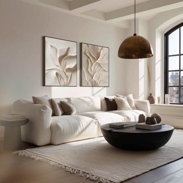 Drukāta glezna ar rāmi 60x80 cm Gentle Curves – Styler-image-2