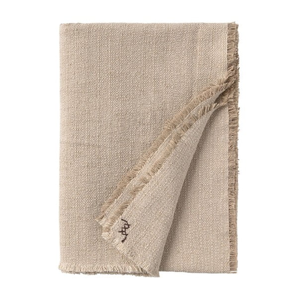 Krēmkrāsas kokvilnas pleds 130x180 cm Handloom – Lorena Canals