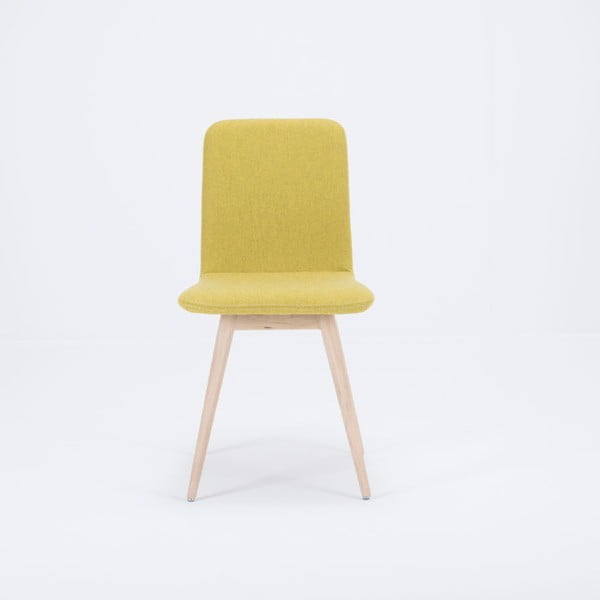 Dzeltena ozolkoka krēsls Gazzda Ena