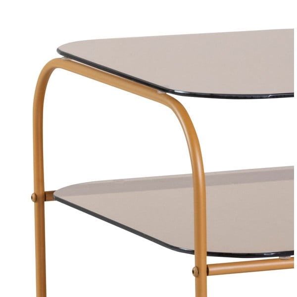 Sānu galdiņš ar stikla galda virsmu 41x41 cm Echo – Hübsch-image-2