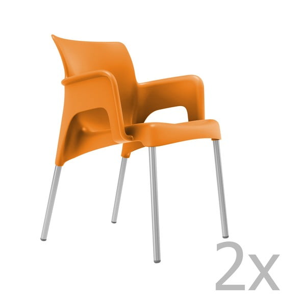 2 oranžu dārza krēslu komplekts Resol Sun