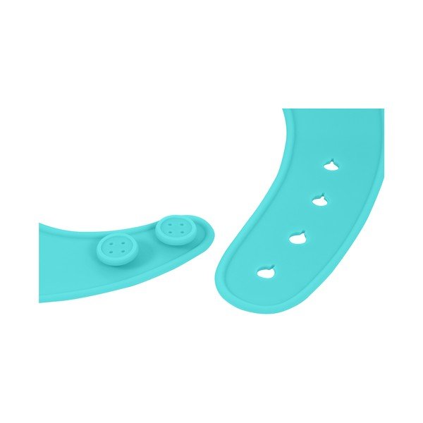 Zils silikona bērnu priekšautiņš ar kabatu Kindsgut Bib-image-4